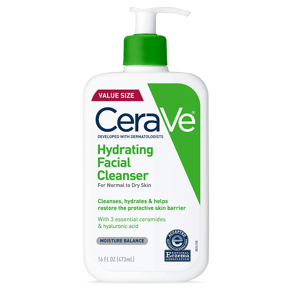 CeraVe Hydrating Facial Cleanser, Moisturizing Face Wash For Dry Skin