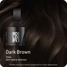 BOLDIFY Hairline Powder - Water-Resistant Root Touch Up Hair Color for Gray Coverage - 24-Hour Stain-Proof, Mess-Free Hair Powder for Thinning Hair - Dark Brown