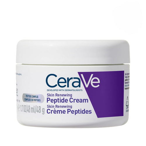 CeraVe Skin Renewing Night Cream, Niacinamide, Peptide Complex, and Hyaluronic Acid Moisturizer for Face, 1.7 Ounce, Packaging may Vary
