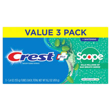 Crest + Scope Whitening Toothpaste - Pack of 3, 5.4 Oz Tubes