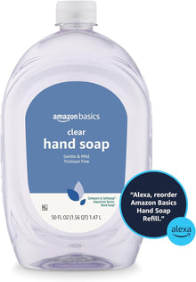 Amazon Basics Gentle & Mild Clear Liquid Hand Soap Refill