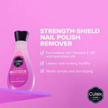 Cutex Strength Shield Nail Polish Remover, Leaves Fingernails & Toenails Looking Healthy, Contains Vitamins E, B5 & Hydrolyzed Silk, 6.7 fl oz