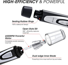 Ear and Nose Hair Trimmer Clipper - 2026 Professional Painless Eyebrow & Facial Hair Trimmer for Men Women,Battery-Operated Trimmer with IPX7 Waterproof,Dual Edge Blades for Easy Cleansing Black