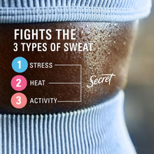 Secret Clinical Strength 100HR Sweat & Odor, Completely Clean Invisbile Solid Antiperspirant Deodorant for Women, 3X Stress Protection with Hyaluronic Acid, PH Balanced, Completely Clean Scent, 2.6 oz