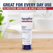 Aquaphor Healing Ointment Advanced Therapy Skin Protectant, Dry Skin Body Moisturizer, 7 Oz Tube
