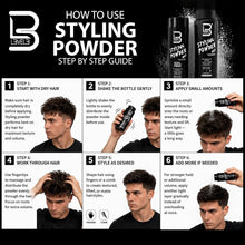 L3 Level 3 Styling Powder - Natural Look Mens Powder - Easy to Apply with No Oil or Greasy Residue (Small - 30 Grams)