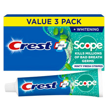 Crest + Scope Whitening Toothpaste - Pack of 3, 5.4 Oz Tubes